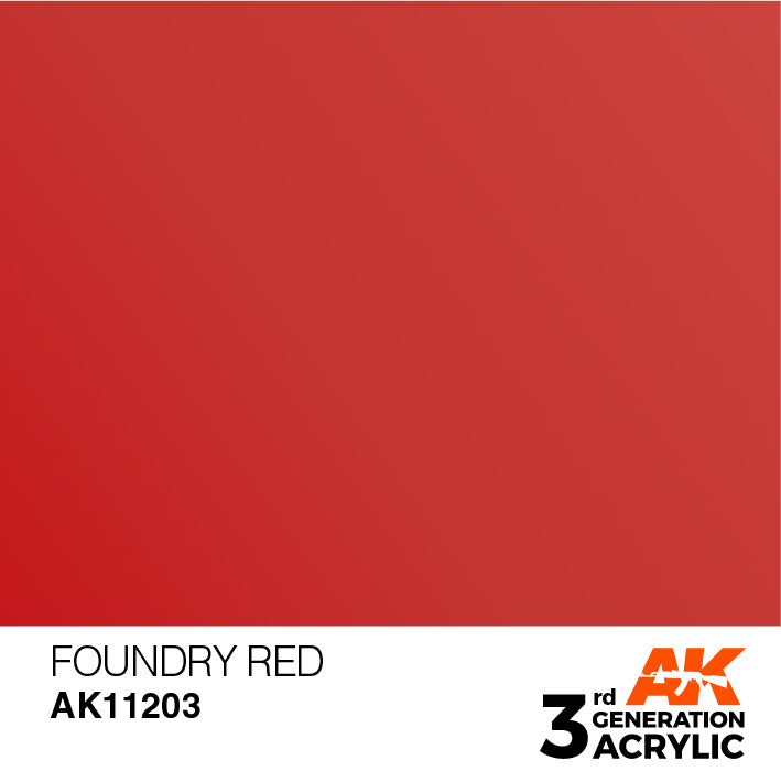 AK Interactive: 3rd Gen Acrylic Foundry Red 17ml