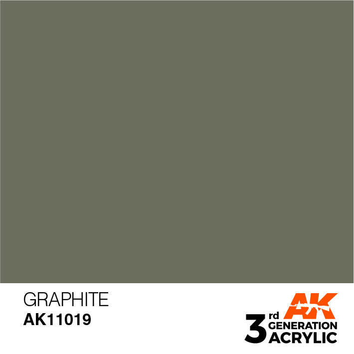 AK Interactive: 3rd Gen Acrylic Graphite 17ml Model Paints AK INTERACTIVE