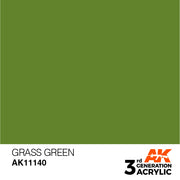 AK Interactive: 3rd Gen Acrylic Grass Green 17ml Basing Materials AK INTERACTIVE