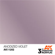 AK Interactive: 3rd Gen Acrylic Anodized Violet 17ml Model Paints AK INTERACTIVE