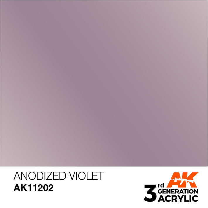 AK Interactive: 3rd Gen Acrylic Anodized Violet 17ml Model Paints AK INTERACTIVE