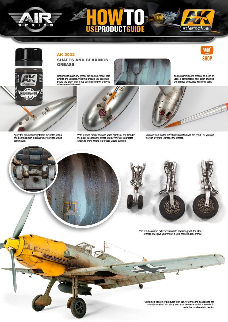 AK Interactive: Grease Shafts & Bearings Model Paints AK INTERACTIVE