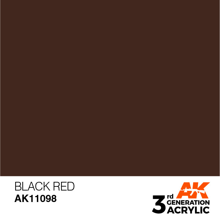 AK Interactive: 3rd Gen Acrylic Black Red 17ml