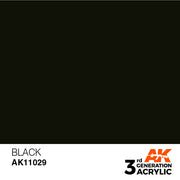 AK Interactive: 3rd Gen Acrylic Black 17ml Model Paints AK INTERACTIVE