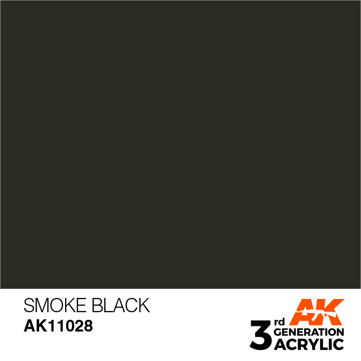 AK Interactive: 3rd Gen Acrylic Smoke Black 17ml