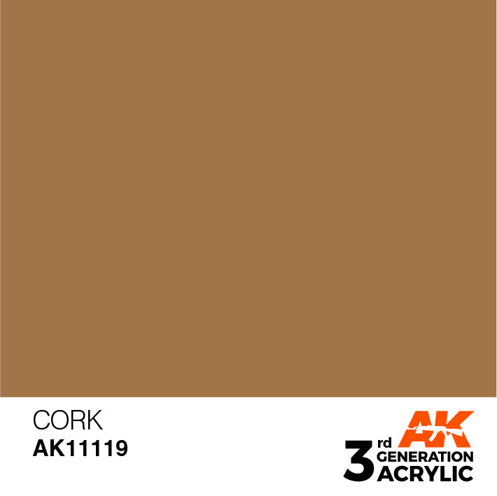 AK Interactive: 3rd Gen Acrylic Cork 17ml Model Paints AK INTERACTIVE