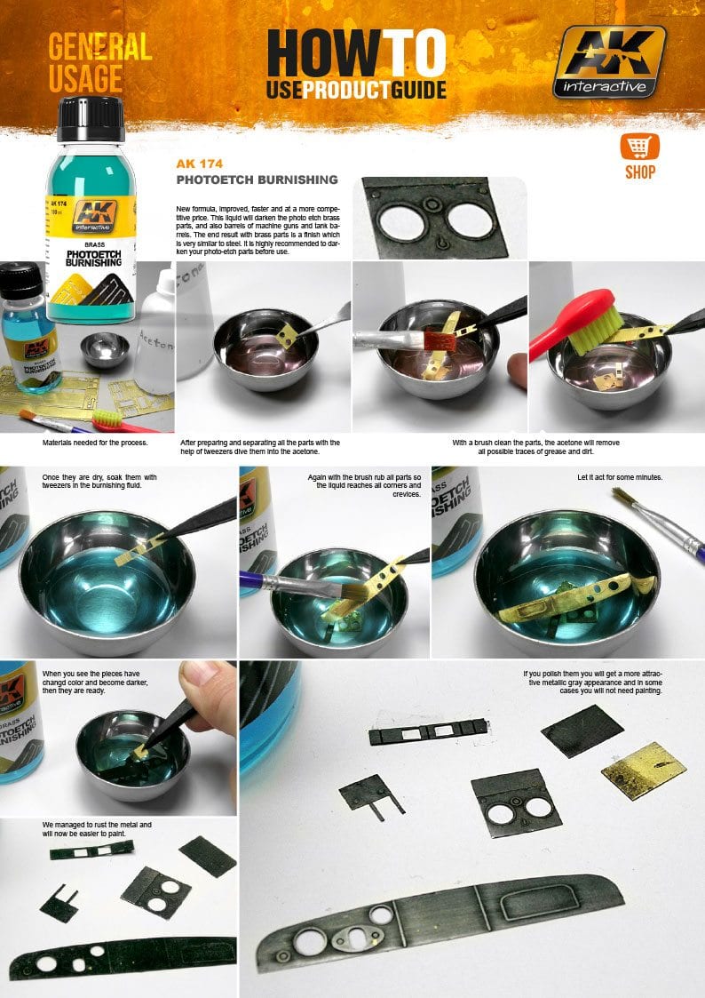 AK Interactive: Brush Photoetche Burnishing Hobby Brushes AK INTERACTIVE