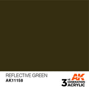 AK Interactive: 3rd Gen Acrylic Reflective Green 17ml Model Paints AK INTERACTIVE