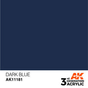 AK Interactive: 3rd Gen Acrylic Dark Blue 17ml Model Paints AK INTERACTIVE