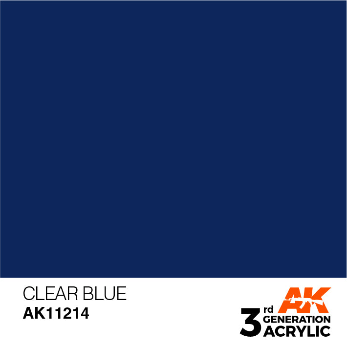 AK Interactive: 3rd Gen Acrylic Clear Blue 17ml Model Paints AK INTERACTIVE