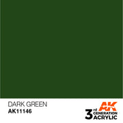 AK Interactive: 3rd Gen Acrylic Dark Green 17ml Model Paints AK INTERACTIVE