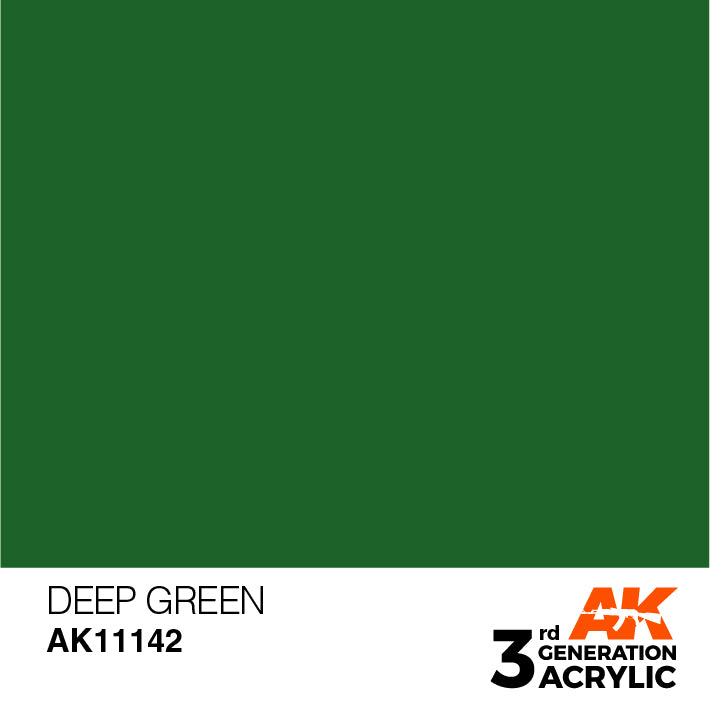 AK Interactive: 3rd Gen Acrylic Deep Green 17ml Model Paints AK INTERACTIVE