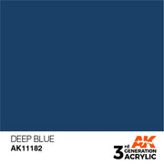 AK Interactive: 3rd Gen Acrylic Deep Blue 17ml Model Paints AK INTERACTIVE