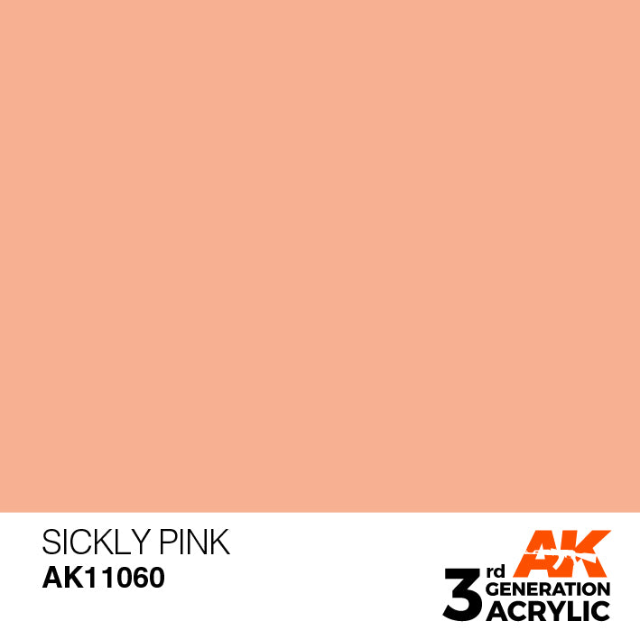 AK Interactive: 3rd Gen Acrylic Sickly Pink 17ml Model Paints AK INTERACTIVE