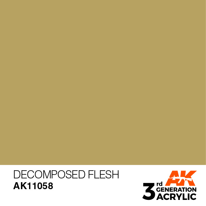 AK Interactive: 3rd Gen Acrylic Decomposed Flesh 17ml Model Paints AK INTERACTIVE