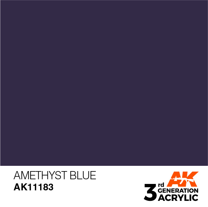 AK Interactive: 3rd Gen Acrylic Amethyst Blue 17ml Model Paints AK INTERACTIVE