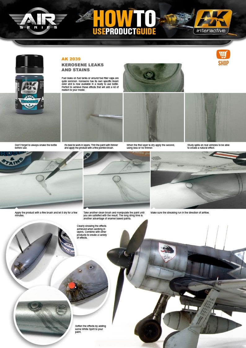 AK Interactive: Kerosene Leaks & Stains Model Paints AK INTERACTIVE
