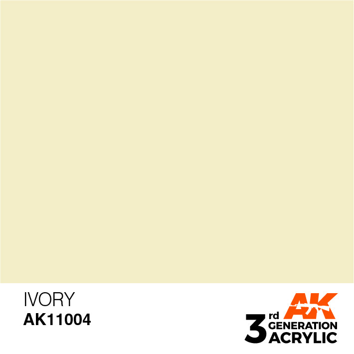AK Interactive: 3rd Gen Acrylic Ivory 17ml