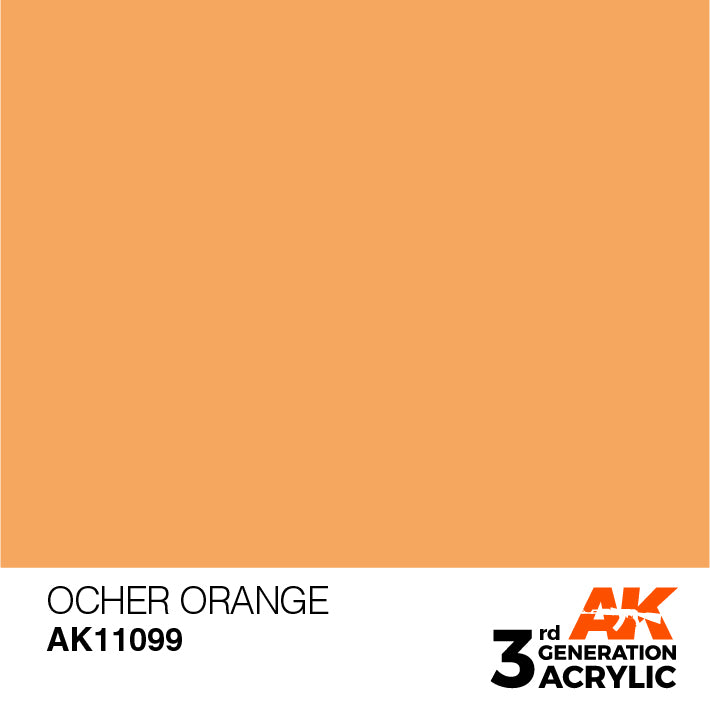 AK Interactive: 3rd Gen Acrylic Ocher Orange 17ml Model Paints AK INTERACTIVE