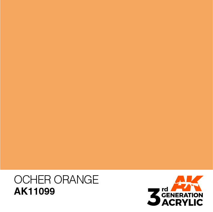 AK Interactive: 3rd Gen Acrylic Ocher Orange 17ml