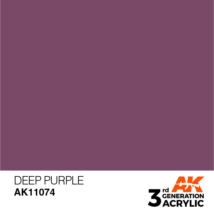 AK Interactive: 3rd Gen Acrylic Deep Purple 17ml Model Paints AK INTERACTIVE
