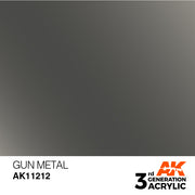 AK Interactive: 3rd Gen Acrylic Gun Metal 17ml Model Paints AK INTERACTIVE