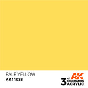 AK Interactive: 3rd Gen Acrylic Pale Yellow 17ml Model Paints AK INTERACTIVE