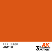 AK Interactive: 3rd Gen Acrylic Light Rust 17ml Model Paints AK INTERACTIVE