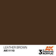 AK Interactive: 3rd Gen Acrylic Leather Brown 17ml Model Paints AK INTERACTIVE