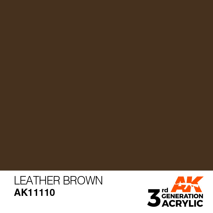 AK Interactive: 3rd Gen Acrylic Leather Brown 17ml Model Paints AK INTERACTIVE