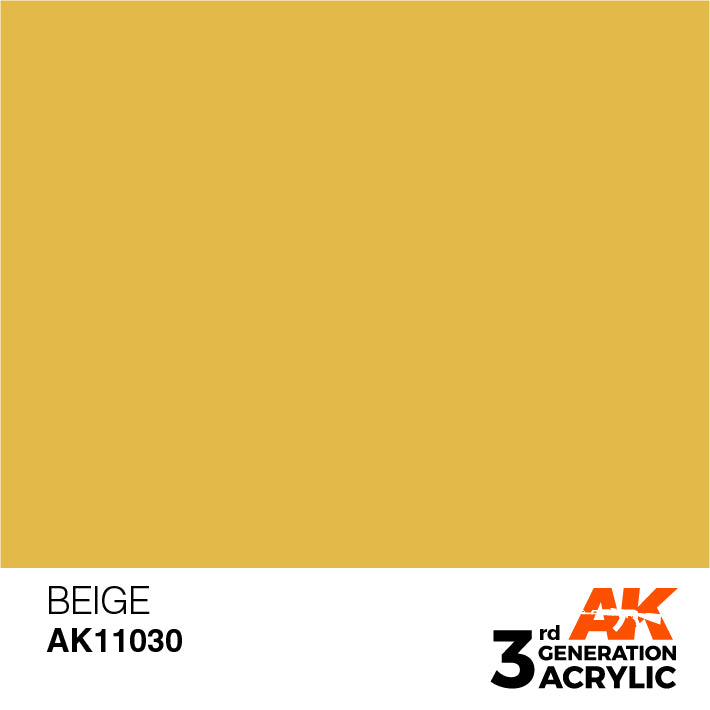 AK Interactive: 3rd Gen Acrylic Beige 17ml Model Paints AK INTERACTIVE