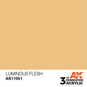 AK Interactive: 3rd Gen Acrylic Luminous Flesh 17ml Model Paints AK INTERACTIVE