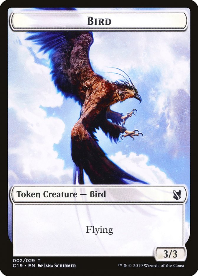 Bird Token (002/029) [Tokens] Commander 2019 Tokens MTG Single Magic: The Gathering