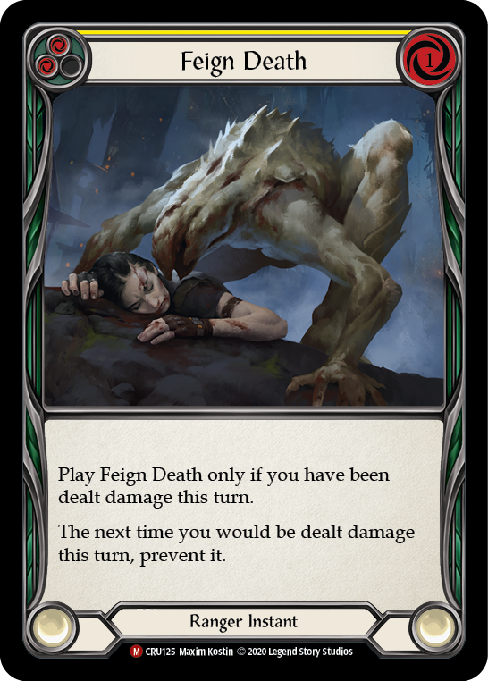 Feign Death [CRU125] 1st Edition Rainbow Foil Flesh And Blood Single Flesh And Blood   