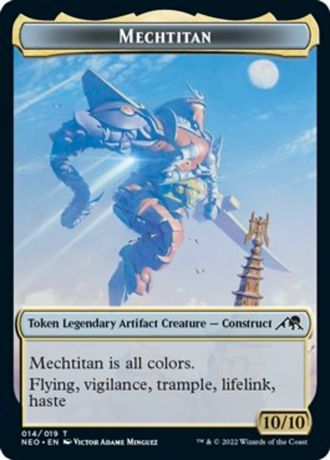 Samurai // Mechtitan Double-Sided Token [Tokens] Kamigawa: Neon Dynasty Tokens MTG Single Magic: The Gathering