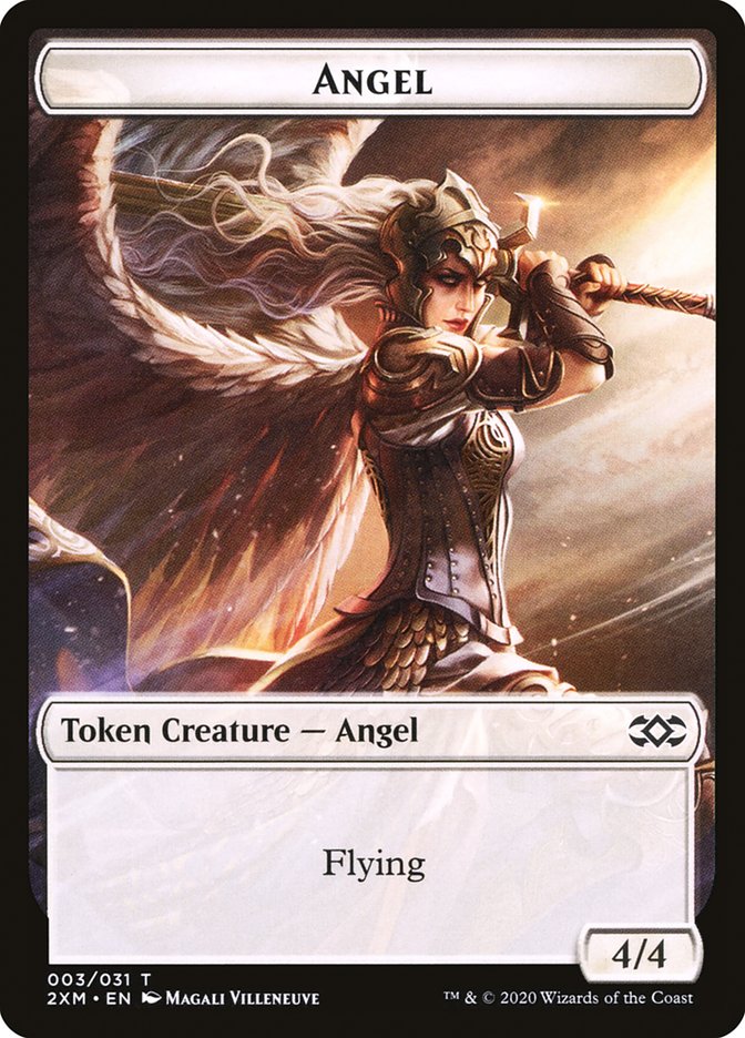 Angel Token [Tokens] Double Masters Tokens MTG Single Magic: The Gathering