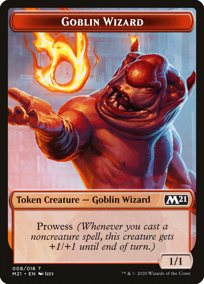 Demon // Goblin Wizard Double-Sided Token [Tokens] Core Set 2021 Tokens MTG Single Magic: The Gathering