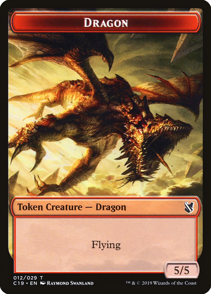Dragon Token [Tokens] Commander 2019 Tokens MTG Single Magic: The Gathering