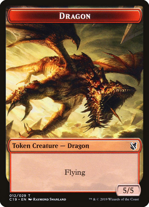 Dragon Token [Tokens] Commander 2019 Tokens MTG Single Magic: The Gathering