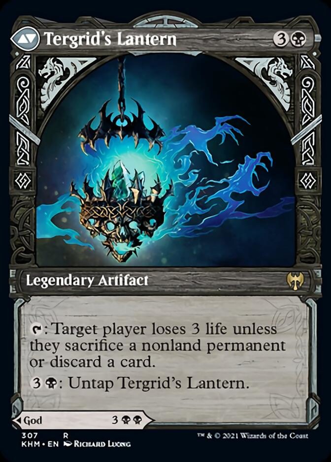 Tergrid, God of Fright // Tergrid's Lantern (Showcase) [Kaldheim] MTG Single Magic: The Gathering   