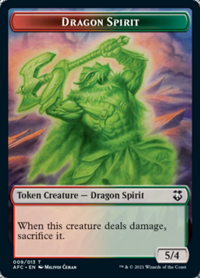 Dragon Spirit // The Monarch Double-Sided Token [Dungeons & Dragons: Adventures in the Forgotten Realms Commander Tokens] MTG Single Magic: The Gathering   