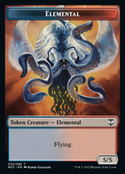 Elemental (032) // Rogue Double-Sided Token [Streets of New Capenna Commander Tokens] MTG Single Magic: The Gathering   