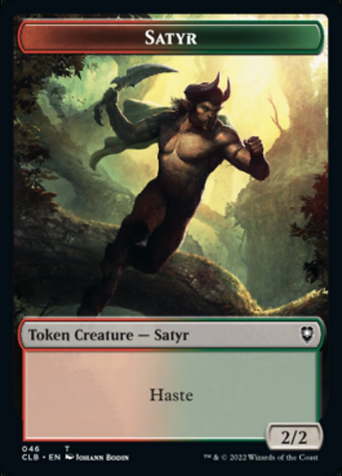 Satyr // Beast Double-Sided Token [Commander Legends: Battle for Baldur's Gate Tokens] MTG Single Magic: The Gathering   