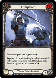 Overpower (Red) [WTR123] Unlimited Edition Rainbow Foil Flesh And Blood Single Flesh And Blood   