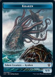 Wurm // Kraken Double-Sided Token [Tokens] Commander 2021 Tokens MTG Single Magic: The Gathering