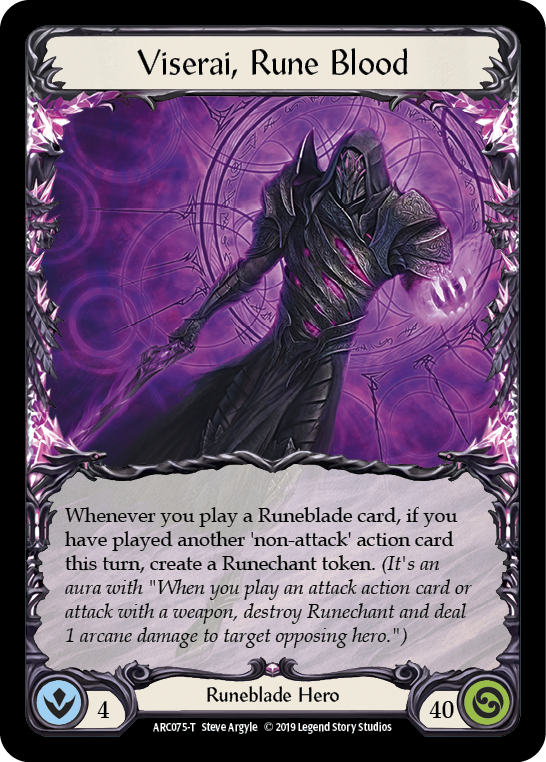 Viserai // Viserai, Rune Blood [ARC076-T // ARC075-T] 1st Edition Normal Flesh And Blood Single Flesh And Blood   