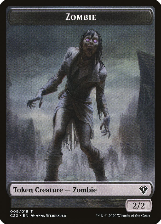 Human Soldier (003) // Zombie Double-Sided Token [Tokens] Commander 2020 Tokens MTG Single Magic: The Gathering