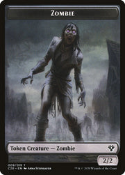 Human Soldier (004) // Zombie Double-Sided Token [Tokens] Commander 2020 Tokens MTG Single Magic: The Gathering