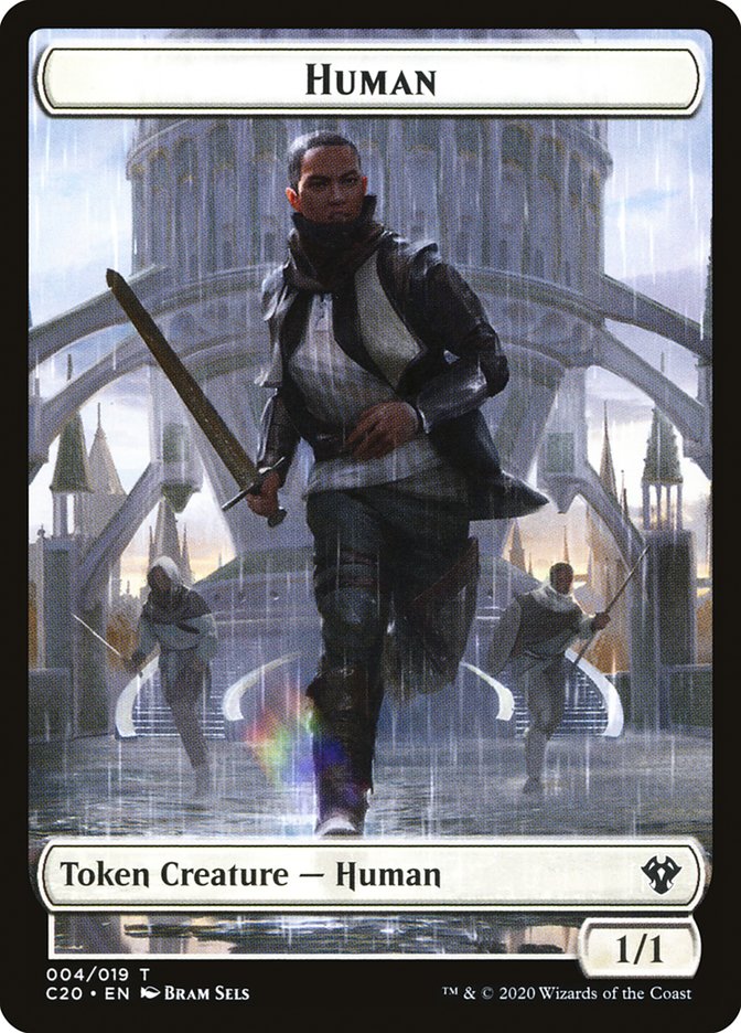 Human // Treasure Double-Sided Token [Tokens] Commander 2020 Tokens MTG Single Magic: The Gathering