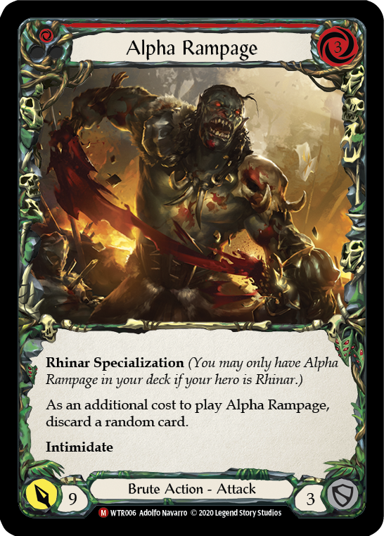 Alpha Rampage [WTR006] Unlimited Edition Normal Flesh And Blood Single Flesh And Blood   